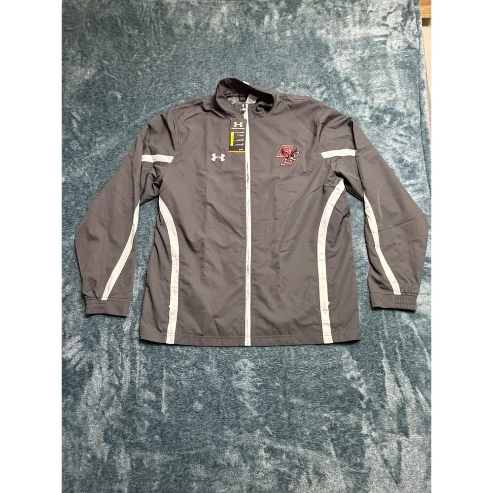 Under Armour Boston College Jacket LG Men Grey Full Zip NWT Athletic